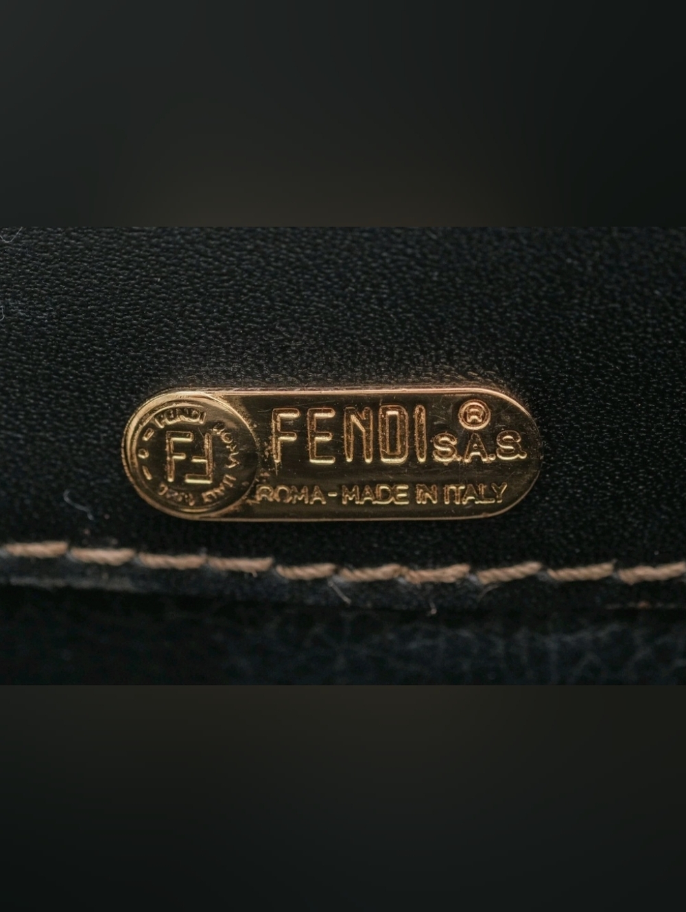 Fendi FF Zucca Black & Brown  Mama Baguette Crossbody Clutch Bag - Picture 7 of 9